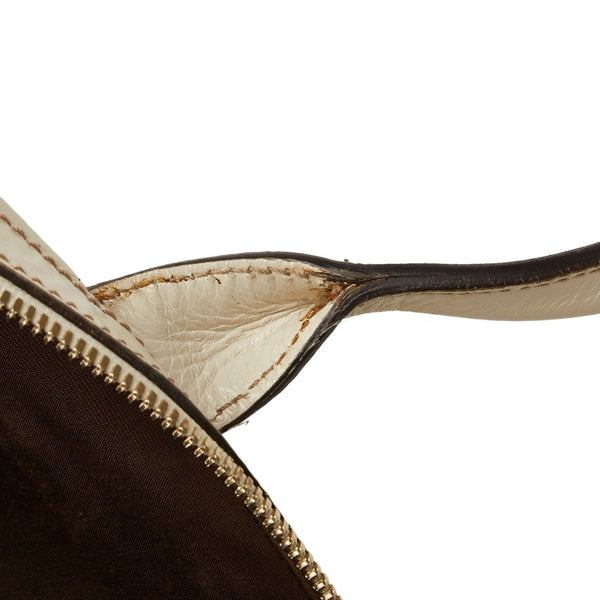 グッチ プリンシー リボン ショルダーバッグ トートバッグ 177052 アイボリー レザー レディース GUCCI 【中古】