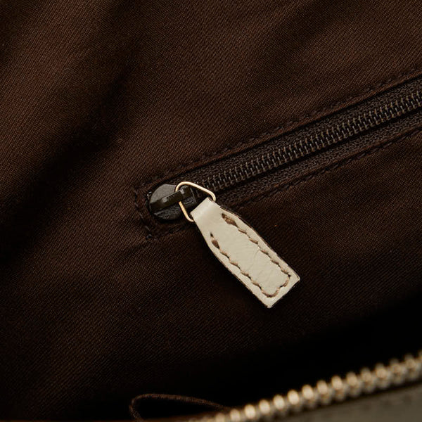 グッチ プリンシー リボン ショルダーバッグ トートバッグ 177052 アイボリー レザー レディース GUCCI 【中古】