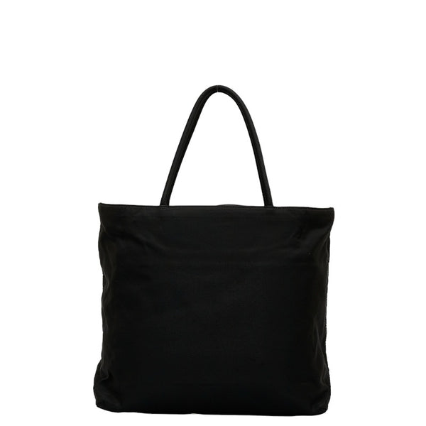 プラダ 三角ロゴプレート  ハンドバッグ トートバッグ ブラック ナイロン レディース PRADA 【中古】