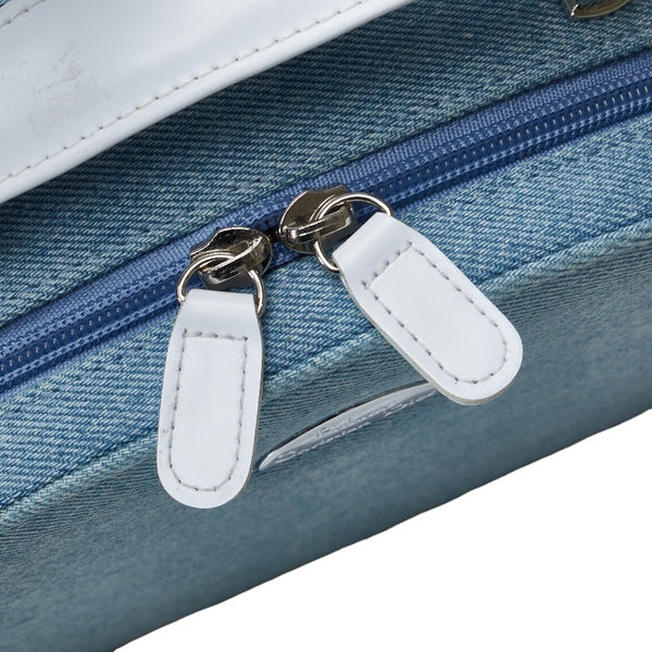 クリスチャンディオール Parfums ジュエリーボックス ライトブルー デニム レザー レディース Christian Dior 【中古】