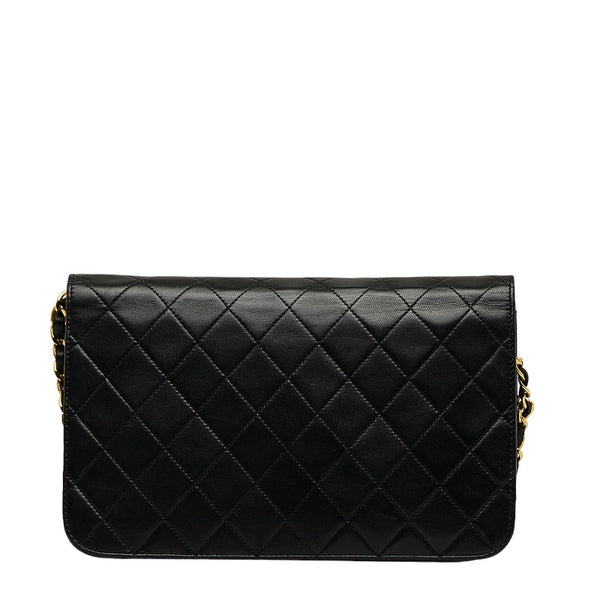 シャネル マトラッセ ココマーク チェーン ワンショルダーバッグ ブラック レザー レディース CHANEL 【中古】