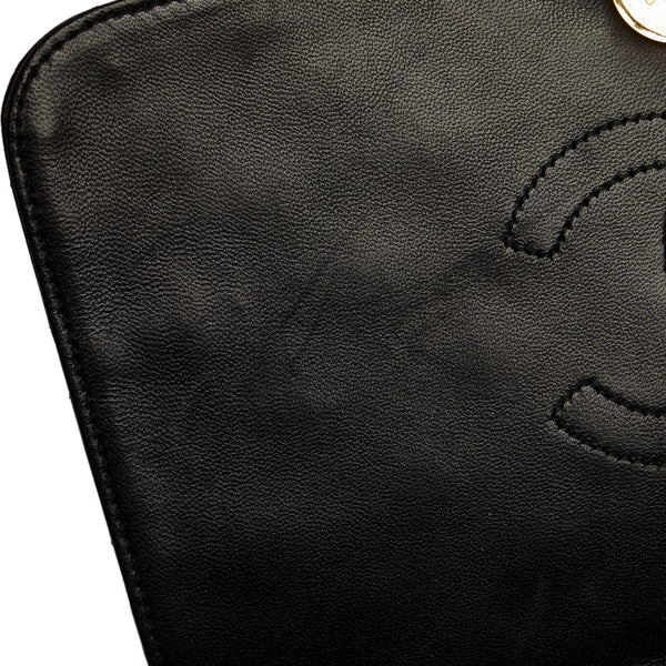 シャネル マトラッセ ココマーク チェーン ワンショルダーバッグ ブラック レザー レディース CHANEL 【中古】