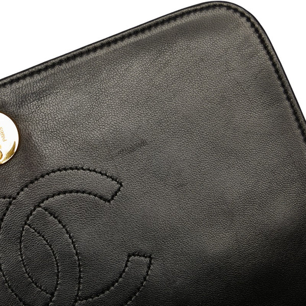シャネル マトラッセ ココマーク チェーン ワンショルダーバッグ ブラック レザー レディース CHANEL 【中古】