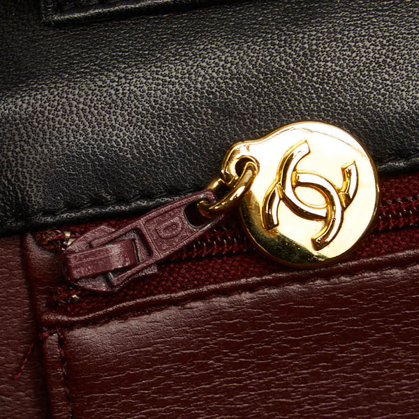 シャネル マトラッセ ココマーク チェーン ワンショルダーバッグ ブラック レザー レディース CHANEL 【中古】