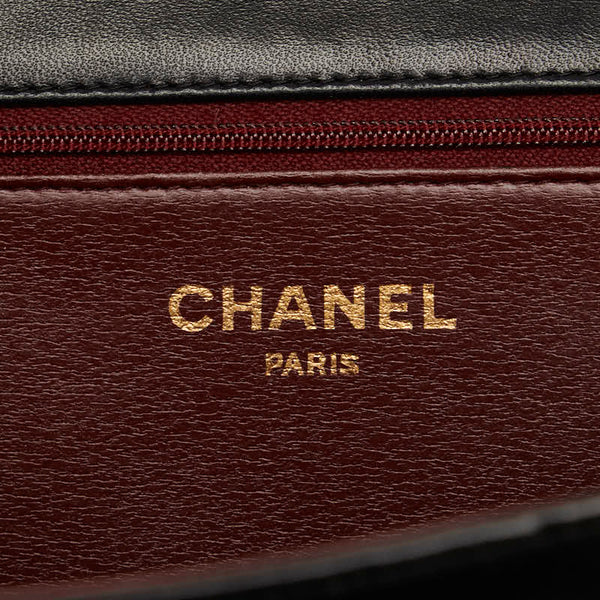 シャネル マトラッセ ココマーク チェーン ワンショルダーバッグ ブラック レザー レディース CHANEL 【中古】