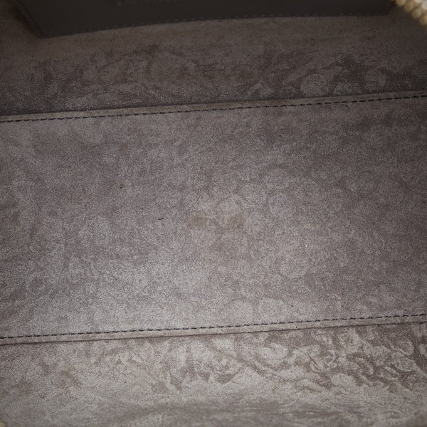 サンローラン ベイビーダッフル ゴールド金具 ハンドバッグ ショルダーバッグ 2WAY 330958 グレー レザー レディース SAINT LAURENT 【中古】