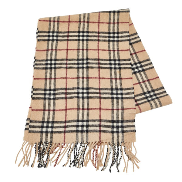 バーバリー ノバチェック マフラー ブラウン ウール レディース BURBERRY 【中古】