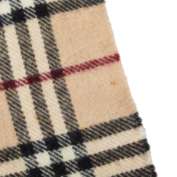 バーバリー ノバチェック マフラー ブラウン ウール レディース BURBERRY 【中古】