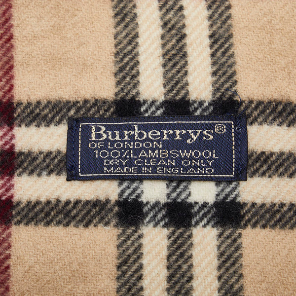 バーバリー ノバチェック マフラー ブラウン ウール レディース BURBERRY 【中古】