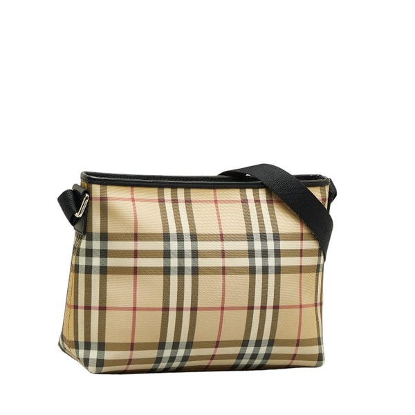 バーバリー ノバチェック 斜め掛け ショルダーバッグ ベージュ マルチカラー PVC レディース BURBERRY 【中古】