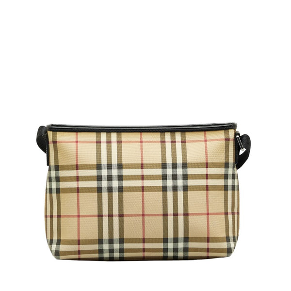 バーバリー ノバチェック 斜め掛け ショルダーバッグ ベージュ マルチカラー PVC レディース BURBERRY 【中古】