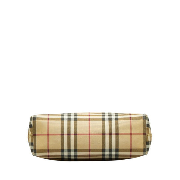 バーバリー ノバチェック 斜め掛け ショルダーバッグ ベージュ マルチカラー PVC レディース BURBERRY 【中古】