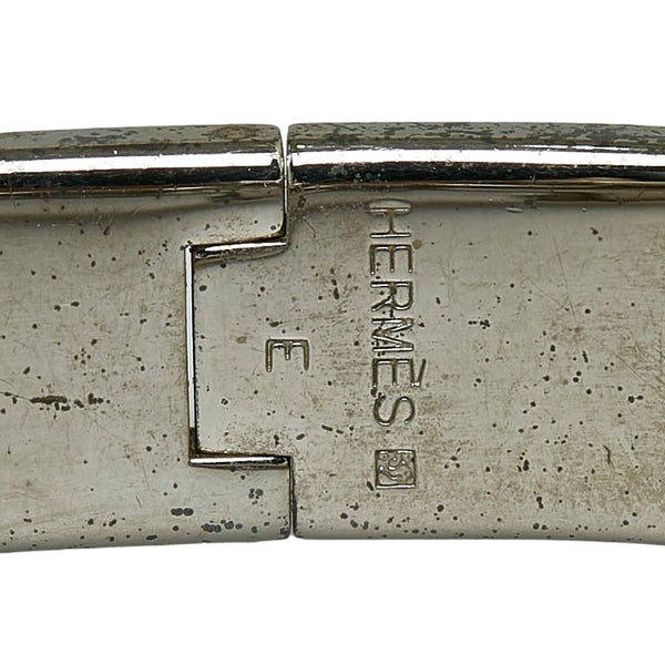 エルメス クリッククラックPM バングル ブレスレット シルバー ブラック メタル レディース HERMES 【中古】