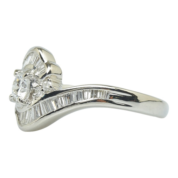 Pt900 プラチナ ダイヤ0.29ct ダイヤ0.53ct リング 指輪 レディース 14号 【中古】