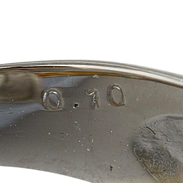 Pt900ベース/K18コンビ ダイヤ0.10ct リング 指輪 レディース 9号 【中古】