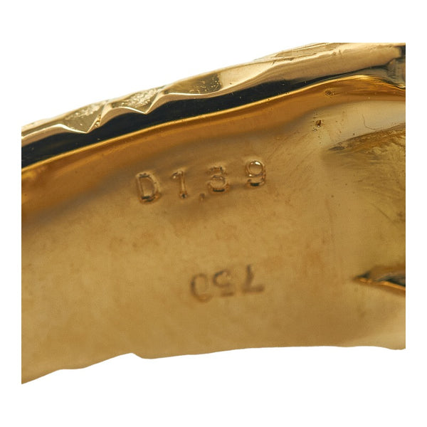 K18YG イエローゴールド ダイヤ1.39ct リング 指輪 レディース 9.5号 【中古】