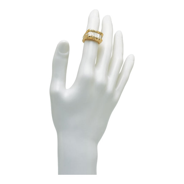 K18YG イエローゴールド ダイヤ1.39ct リング 指輪 レディース 9.5号 【中古】