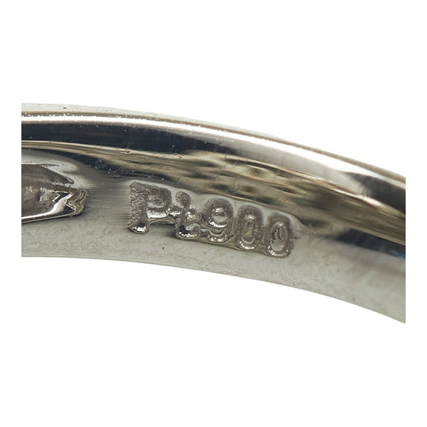 Pt900 プラチナ 黒蝶真珠11.6mm ダイヤ0.14ct リング 指輪 レディース 11.5号 【中古】