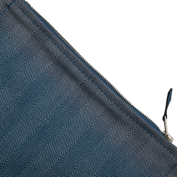 エルメス ヴァルパライソMM ハンドバッグ トートバッグ ブルージーン トワルシェブロン レザー レディース HERMES 【中古】