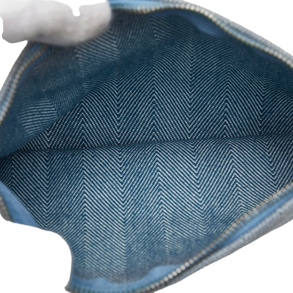 エルメス ヴァルパライソMM ハンドバッグ トートバッグ ブルージーン トワルシェブロン レザー レディース HERMES 【中古】