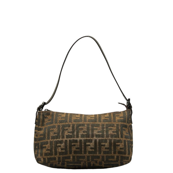 フェンディ ズッカ ハンドバッグ ショルダーバッグ 8BR156 ブラウン キャンバス レディース FENDI 【中古】