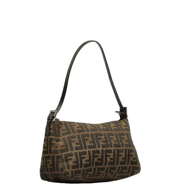 フェンディ ズッカ ハンドバッグ ショルダーバッグ 8BR156 ブラウン キャンバス レディース FENDI 【中古】