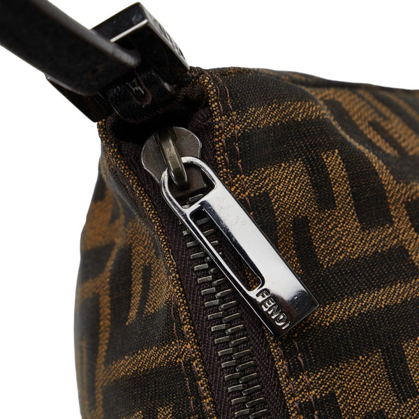 フェンディ ズッカ ハンドバッグ ショルダーバッグ 8BR156 ブラウン キャンバス レディース FENDI 【中古】