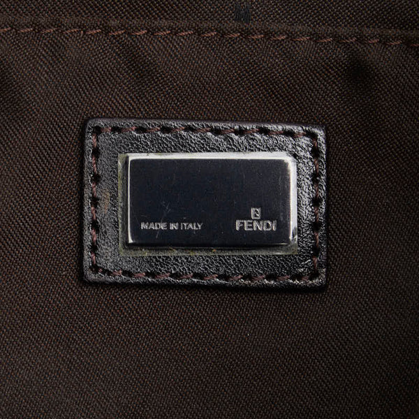 フェンディ ズッカ ハンドバッグ ショルダーバッグ 8BR156 ブラウン キャンバス レディース FENDI 【中古】