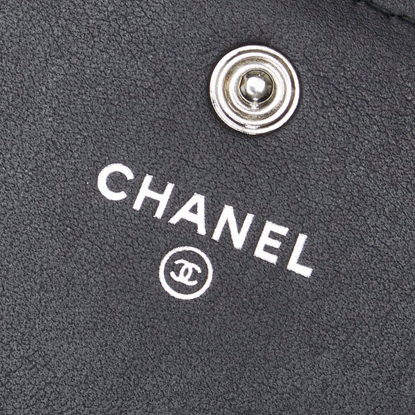 シャネル ドーヴィル ココマーク 長財布 ブラック キャンバス レザー レディース CHANEL 【中古】