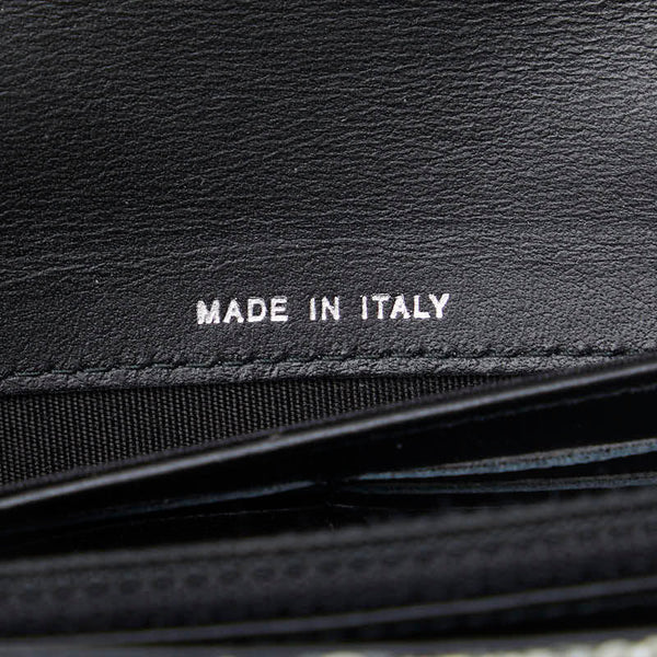 シャネル ドーヴィル ココマーク 長財布 ブラック キャンバス レザー レディース CHANEL 【中古】