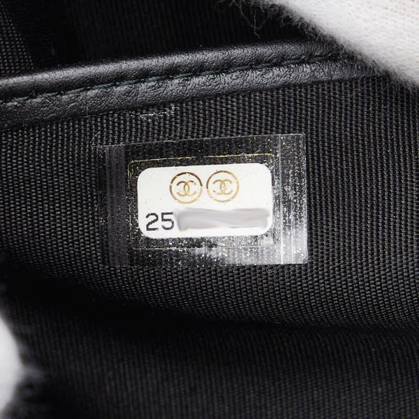 シャネル ドーヴィル ココマーク 長財布 ブラック キャンバス レザー レディース CHANEL 【中古】