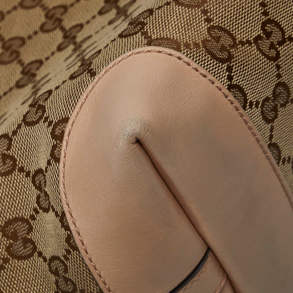 グッチ GGキャンバス トートバッグ 247209 ベージュ キャンバス レザー レディース GUCCI 【中古】