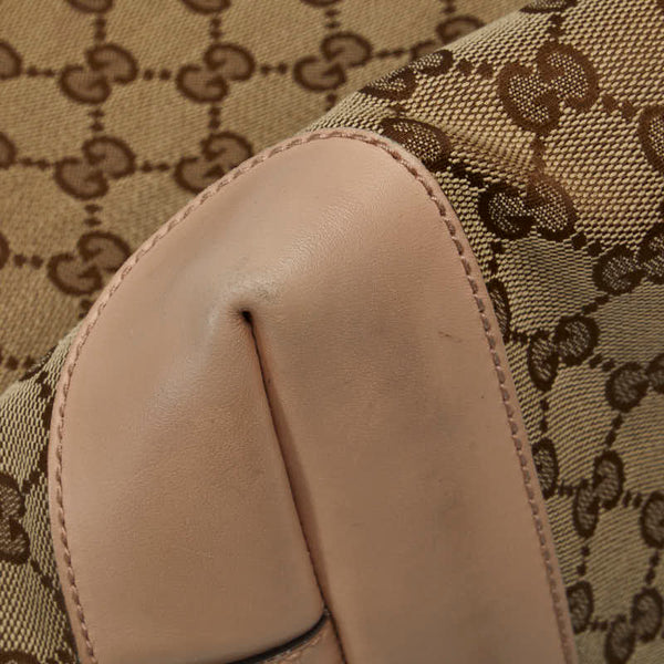 グッチ GGキャンバス トートバッグ 247209 ベージュ キャンバス レザー レディース GUCCI 【中古】