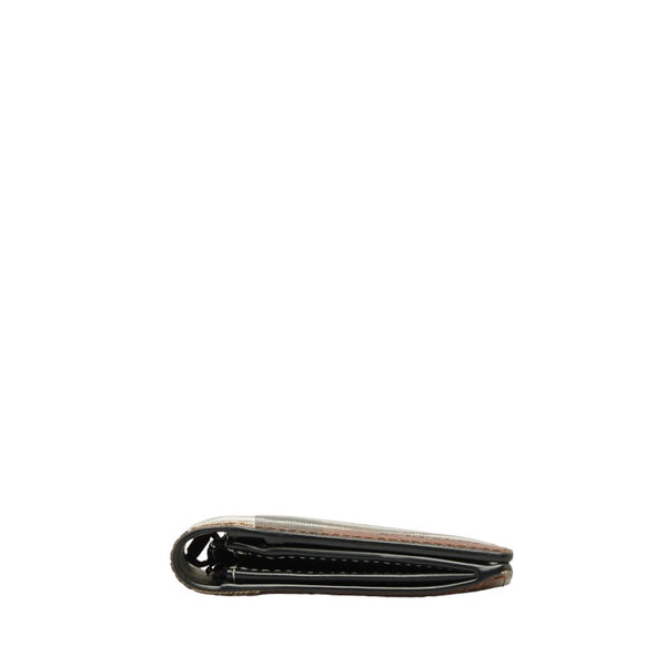バーバリー チェック コンチネンタルウォレット 長財布 ブラウン PVC レザー メンズ BURBERRY 【中古】