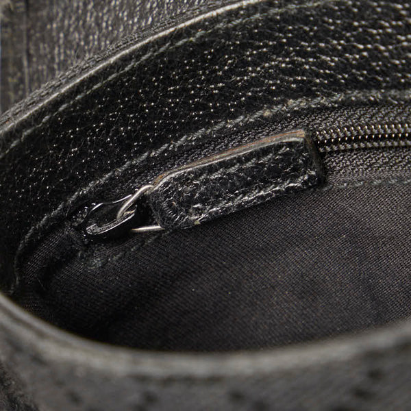 グッチ GGキャンバス ボディバッグ ウエストバッグ  131236 ブラック キャンバス レザー レディース GUCCI 【中古】