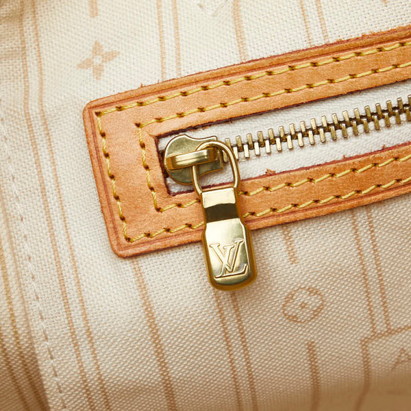 ルイ ヴィトン ダミエ アズール ネヴァーフルMM トートバッグ ショルダーバッグ N51107 ホワイト PVC レザー レディース LOUIS VUITTON 【中古】