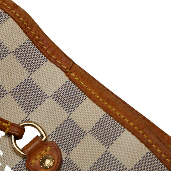 ルイ ヴィトン ダミエ アズール ネヴァーフルMM トートバッグ ショルダーバッグ N51107 ホワイト PVC レザー レディース LOUIS VUITTON 【中古】
