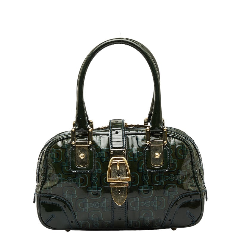 グッチ ホースビット ハンドバッグ 145772 グリーン エナメル レディース GUCCI 【中古】