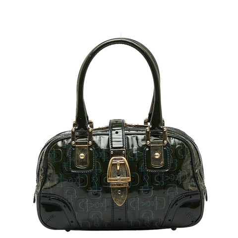 グッチ ホースビット ハンドバッグ 145772 グリーン エナメル レディース GUCCI 【中古】