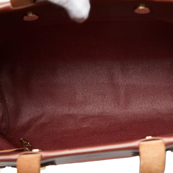 エルメス エールバッグ カバスGM ハンドバッグ トートバッグ ブラウン キャンバス レザー レディース HERMES 【中古】