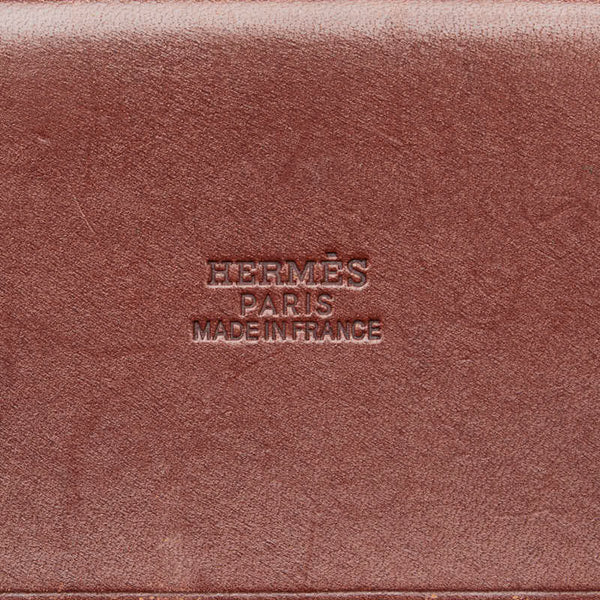エルメス エールバッグ カバスGM ハンドバッグ トートバッグ ブラウン キャンバス レザー レディース HERMES 【中古】