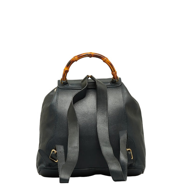 グッチ バンブー リュック バックパック 003 2058 ブラック レザー レディース GUCCI 【中古】