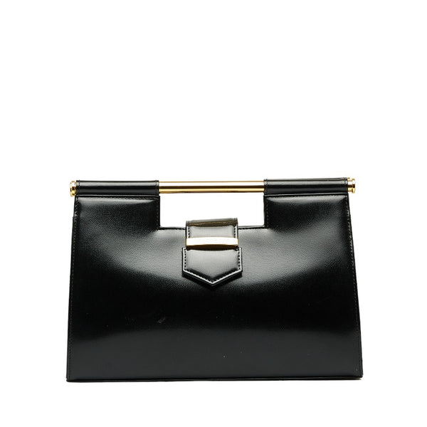 サンローラン クラッチバッグ セカンドバッグ ブラック ゴールド レザー レディース SAINT LAURENT 【中古】