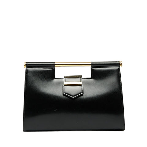 サンローラン クラッチバッグ セカンドバッグ ブラック ゴールド レザー レディース SAINT LAURENT 【中古】