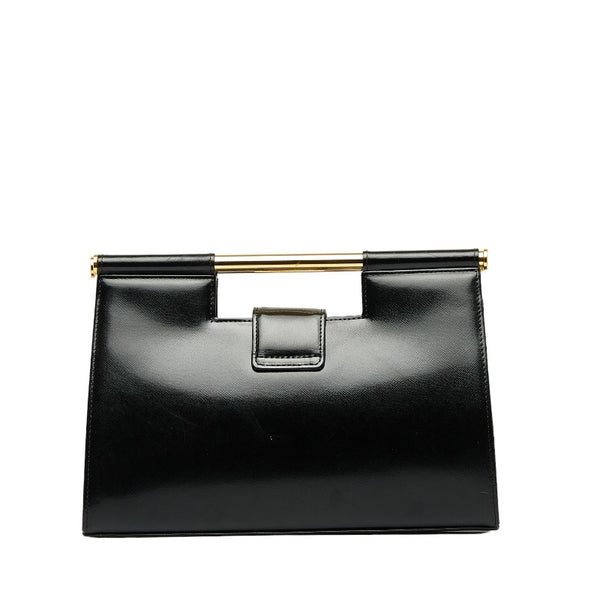 サンローラン クラッチバッグ セカンドバッグ ブラック ゴールド レザー レディース SAINT LAURENT 【中古】