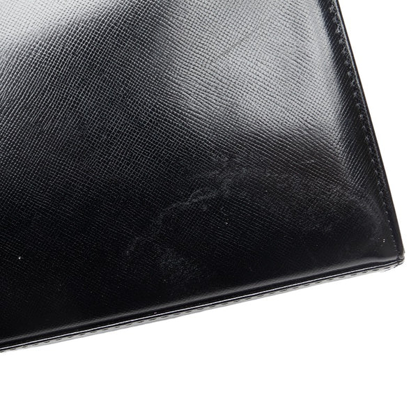 サンローラン クラッチバッグ セカンドバッグ ブラック ゴールド レザー レディース SAINT LAURENT 【中古】