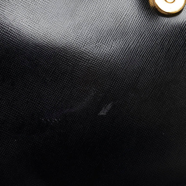 サンローラン クラッチバッグ セカンドバッグ ブラック ゴールド レザー レディース SAINT LAURENT 【中古】