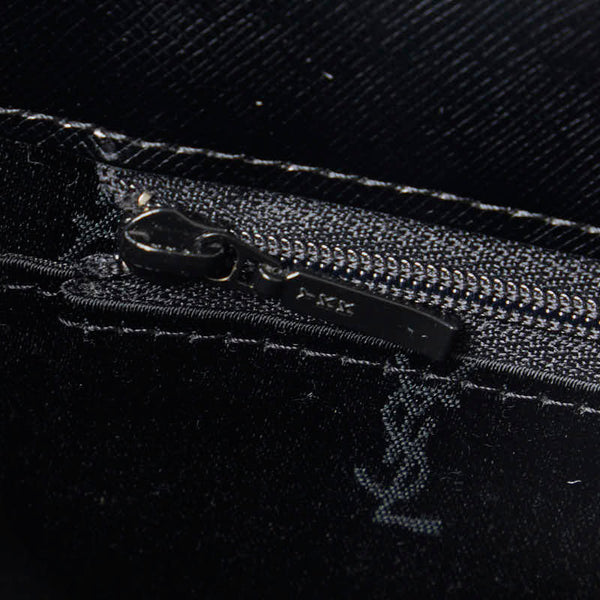 サンローラン クラッチバッグ セカンドバッグ ブラック ゴールド レザー レディース SAINT LAURENT 【中古】