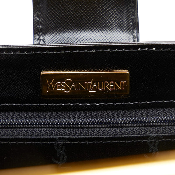 サンローラン クラッチバッグ セカンドバッグ ブラック ゴールド レザー レディース SAINT LAURENT 【中古】
