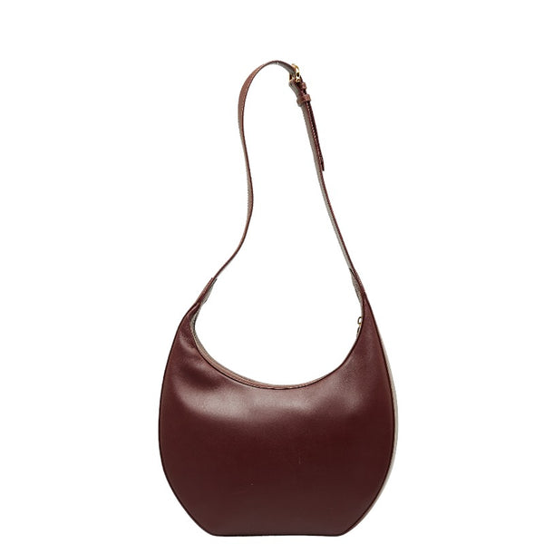 カルティエ マストライン ハンドバッグ ワンショルダーバッグ ワインレッド レザー レディース CARTIER 【中古】